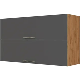 Held Hochschrank Anthrazit/Eiche 100 x 57 x 34 cm