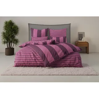 Home affaire Bettwäsche »Sari« 2 Stk. tlg. in verschiedenen Qualitäten, maritime Bettwäsche mit Streifen, lila