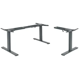 Mendler Gestell HWC-D40, variables Tischgestell für Eck-Schreibtisch, elektrisch höhenverstellbar Memory 45kg - anthrazit-grau