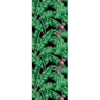 queence Vinyltapete »Jessica«, bedruckt-Motiv-botanisch-floral-gemustert-natürlich, 90x250cm, selbstklebend, kinderleichte Anbringung, Sticker, schwarz