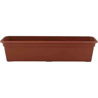 1x Balkonkasten 100x16,9x13,8cm terracotta Pflanzgefäß Kunststoff Blumentopf