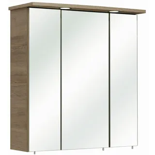 Xora Spiegelschrank , Eichefarben , Holzwerkstoff , 6 Fächer , 65x72x20 cm , Made in Germany , Badezimmer, Badmöbelsets & Badmöbelserien, Badmöbelserien