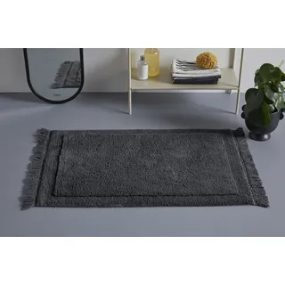 Badematte "Tamsin, Badvorleger, Badezimmer Teppich" Gr. 4, schwarz, H:20mm, Baumwolle, LEGER HOME BY LENA GERCKE, Badematten, Badematte, mit Fransen, Badteppich, Badematte, Baumwolle