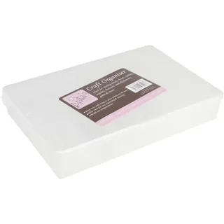 DocRod LLC Anitas Aufbewahrungsbox, mit Fächern, für kleine Gegenstände, aus Kunststoff, 29,7 x 21 cm, Weiß