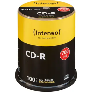 Intenso 1001126 CD-R 100er Spindel 700MB 52x Speed CD-Rohlinge
