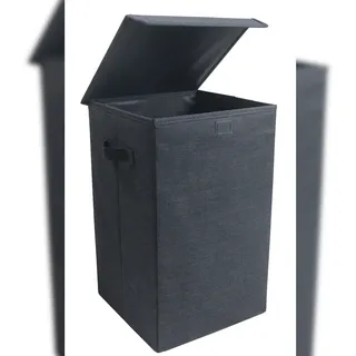 VCM "Wäschekorb Wäschebox Stoffbox mit Deckel Dreso M", anthrazit