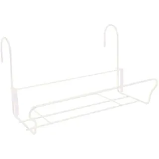 Universal-Blumenkastenhalter weiß 41,5 x 17 cm Halterung Metall für Pflanzentopf