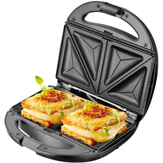 5 in 1 Sandwich Maker | 1200 Watt | 5 auswechselbare Platten | Kontaktgrill | Waffeleisen | Sandwichmaker | Multigrill | Grill | Thermostat | Edelstahlgehäuse | Antihaftbeschichtet | Betriebsampel