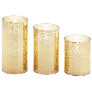 LEONIQUE Jarle LED-Kerze Ø 7,5 cm gold