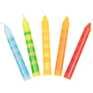 GoKi Geburtstagskerzen geringelt 10 cm 10 St. mehrfarbig