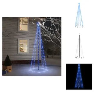 vidaXL LED-Weihnachtsbaum mit Erdnägeln Blau 310 LEDs 300 cm - Weihnachtsbäume - Blau