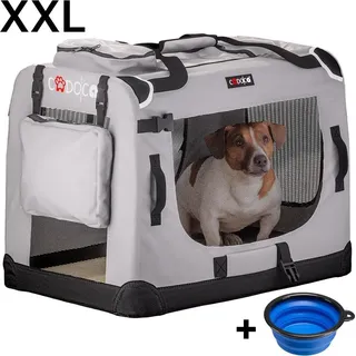 Dog Carrier Fabric Grey XXL 90x60x66cm - Grau