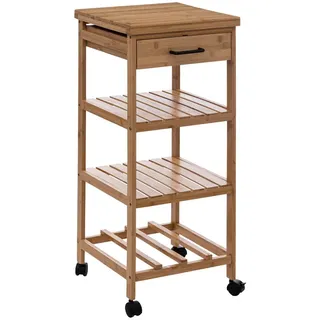 5five simply smart 5five - beistelltisch 3 ebenen mittel modell "linha" bambus