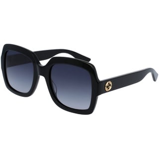 GUCCI Womens GG0036SN Sunglasses, Black-Black-Grey, 54