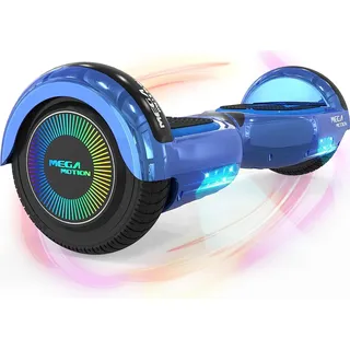 MEGA MOTION Hoverboard,Elektro Scooter 6,5 LED E-Balance Scooter mit Motorbeleuchtung und Bluetooth - Hellblau