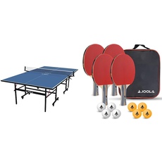 JOOLA Tischtennisplatte Inside 13 Tischtennistisch Indoor klappbares Untergestell & Unisex – Erwachsene Tisch Tennis-Set-54825 Tennis-Set, mehrfarbik, One Size