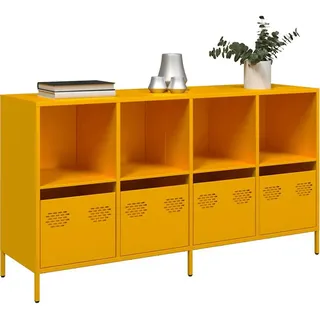vidaXL Sideboard Senfgelb 135x39x73,5 cm Kaltgewalzter Stahl - Gelb