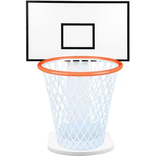 MORNING SUN Papierkorb,Basketballkorb Mülleimer mit Holz Backboard, Jungen,Originell Basketball Deko für Basketball Fans,12L Papierkörbe für Kinderzimmer Schlafzimmer Büro