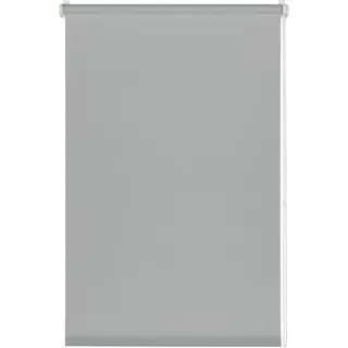 Ibenzoa® Klemmrollo 65 x 150 cm – lichtdurchlässig & blickdicht, Lichtgrau, 100% Polyester, ohne Bohren, für Fenster 0–20 mm, stufenloses Zugband - Grau