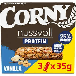 CORNY Proteinriegel Vanille/Nuss Riegel 3 x 35 g