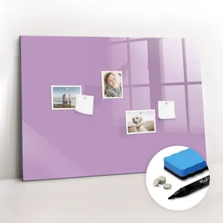 Tulup Magnettafel 100x70 Flieder schwarzer Marker , Violett , Glas , 100x0.4x70 cm , Bilder & Rahmen, Pinnwände & Magnettafeln