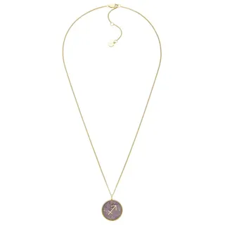 Fossil Damen-Edelstahl oder Sterlingsilber-Halskette mit Karabinerverschluss, Lila