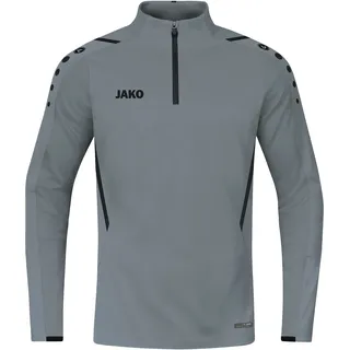 Jako Challenge Sweatshirt mit 1/4-Reißverschluss Kinder steingrau/schwarz 128