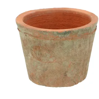Terracotta Blumentopf im Landhausstil mit Ablaufloch Ø 9 cm, 7,5 cm hoch