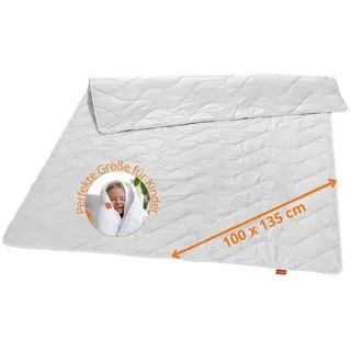 sleepling - Sommerbettdecke 100 x 135 cm, 100% Wildseide, kühlend & ideal für heiße Nächte, Kinderdecke - Weiß