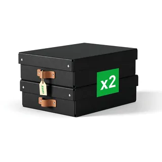 Leitz Puro Aufbewahrungsbox 26 x 35 x 10 cm 2-tlg. schwarz