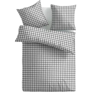 MOONLIGHT Bettwäsche »Armando, 100% Microfaser-Seersucker« 2 Stk. tlg., grau