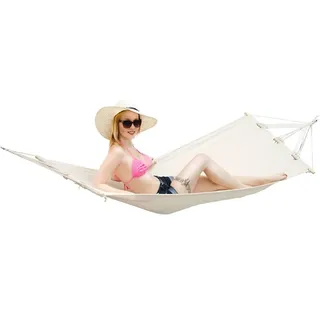 AMANKA Outdoor Stabhängematte 190x80 cm - Garten Hängematte mit Spreizstab bis 100 kg - Bequeme Hängeliege für Balkon Terrasse Camping - Robuste Liegefläche für Erwachsene und Jugendliche Outdoor Set