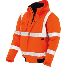 Bild von Unisex Værdiler Warnschutz Pilotenjacke Whistler wasserdichte winddichte Arbeitsjacke orange L, Orange, L EU