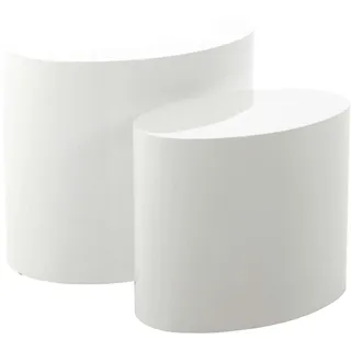 Actona GROUP "Mice 2er Set - oval, skandinavisch & modern, pflegeleicht, Komplettset", Couchtisch, moderne ovale Form (Set, 2 st). in verschiedenen Farben, pflegeleicht,