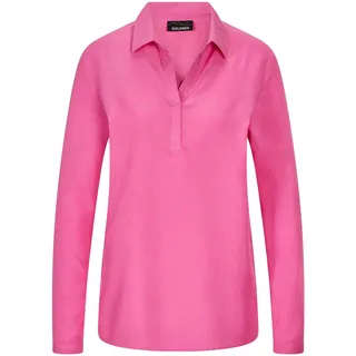 Klassische Bluse GOLDNER "Zeitlose Viskosebluse mit Hemdkragen", Damen, Gr. 50, pink, Obermaterial: 100% Viskose CV., Modisch, Blusen Klassische Bluse, Hemdkragen