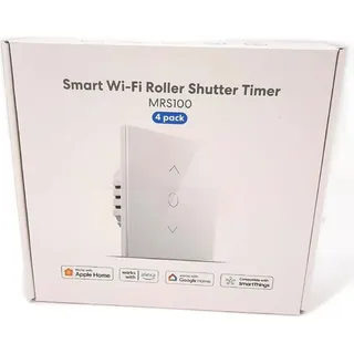 Meross WLAN Rolladenschalter funktioniert mit Homekit, Alexa Rollladen, Smart Jalousien Schalter benötigt Nullleiter, Zeitschaltuhr und Sprachsteuerung, kompatibel mit Siri, Alexa, Google Home 4pcs