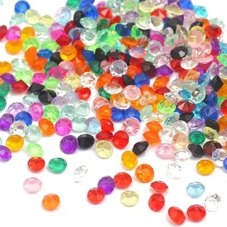 1000 Stück Acryl Deko Diamantkristalle 4mm Glitzer Streudeko Tischschmuck Funkelnd Dekosteine Kristalle Konfetti Diamanten zum DIY Verzieren Tischdeko Hochzeit Taufe Verlobung Valentinstag,Bunt