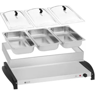 Royal Catering Elektrischer Speisenwärmer für 3 Behälter, 400 W