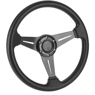 Tbest 350 mm/14 Zoll Rennwagen-Drift-Lenkrad-Ersatz, universelles modifiziertes Zubehör, Schwarz