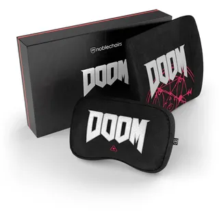 noblechairs Memory Foam Kissen-Set Doom Edition, Kissen für Gaming Stuhl Kissen Set, Ergonomisch kissenstuhl, Stuhl Kissen mit Lendenwirbelstütze