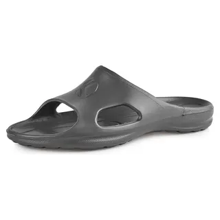 Ladeheid Damen leichte Eva Badelatschen Gartenschuhe Badepantolette Badeschuhe KL039D (Graphit, 38 EU) - Grau