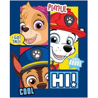 Yuhu.kids Paw Patrol Always Brave Polar Kinder Jungen Fleece Decke Kuscheldecke 100 x 140 cm