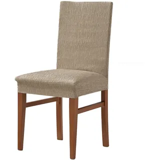 Zebra Textil Elastische Stuhl-Husse mit Rückenlehne - Beta, Farbe Beige, Größe Standard, (mehrere Farben verfügbar)