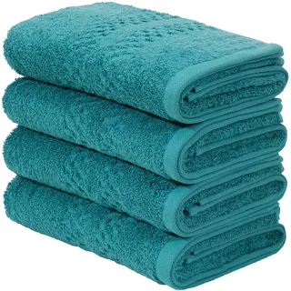 my home Handtuch »Regona, Handtücher 50x100cm, flauschig und weich, 500gr/m2« Premium Handtücher mit Bordüre, Set, 100% Baumwolle, 5 Jahre Garantie, blau