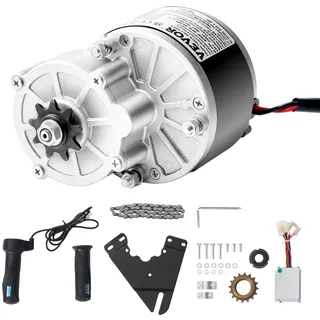 Vevor 250 W Elektrischer Gleichstrommotor-Bausatz, Leistungsstarker Elektromotor – 24 V 2700 U/min Motor, Gasgriff-Satz für Go Karts E-Bike Motorrad Roller