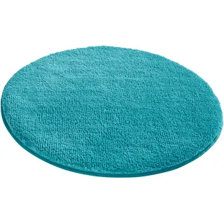 Badematte OTTO HOME "Vanessa, Badvorleger, Badezimmer Teppich" Gr. 7, blau (türkis), H:10mm, Polyester, Badematten, Badematte, Badteppich, weiche Haptik, unifarben
