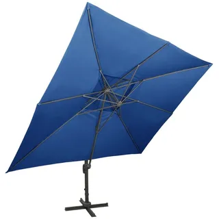 Ampelschirm mit Lüftung 400 x 300 cm Azurblau