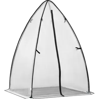 Foliengewächshaus - Pflanzenhaus - 120x180 cm - Noppenfolie - Halbtransparent - Wetterfest - Winterschutz - Tomatenhaus - Schwarz - Schwarz