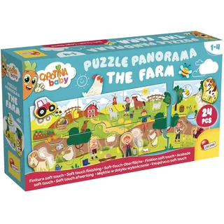 Lisciani - Carotina Baby Puzzle Panorama: Die Farm - Bildungspuzzle für Kinder - Von 1 bis 4 Jahren - Farbenfrohes, robustes Puzzle - Fördert Feinmotorik und Vorstellungskraft - Hergestellt in Italien