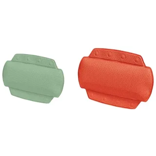 Spirella - Badewannenkissen Alaska Basil + Badewannenkissen Alaska Rot mit